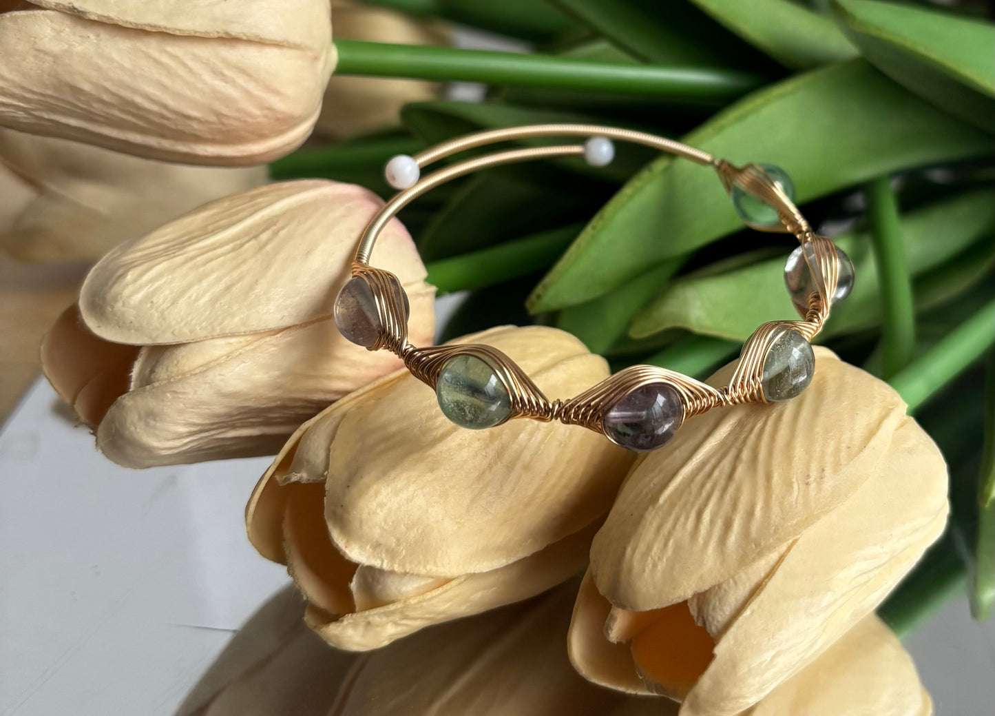 Fluorite soft bangle