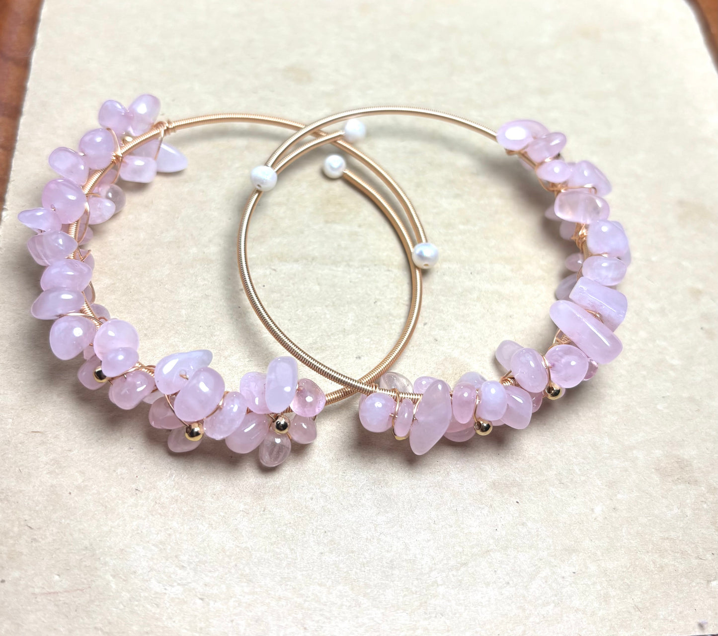 Rose Quartz Soft Bangle