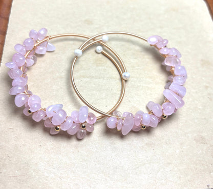 Rose Quartz Soft Bangle