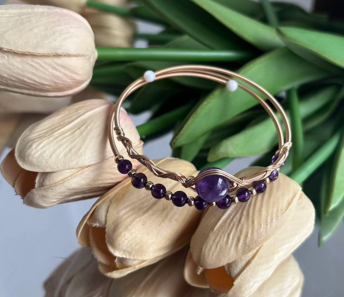 Amethyst soft bangle