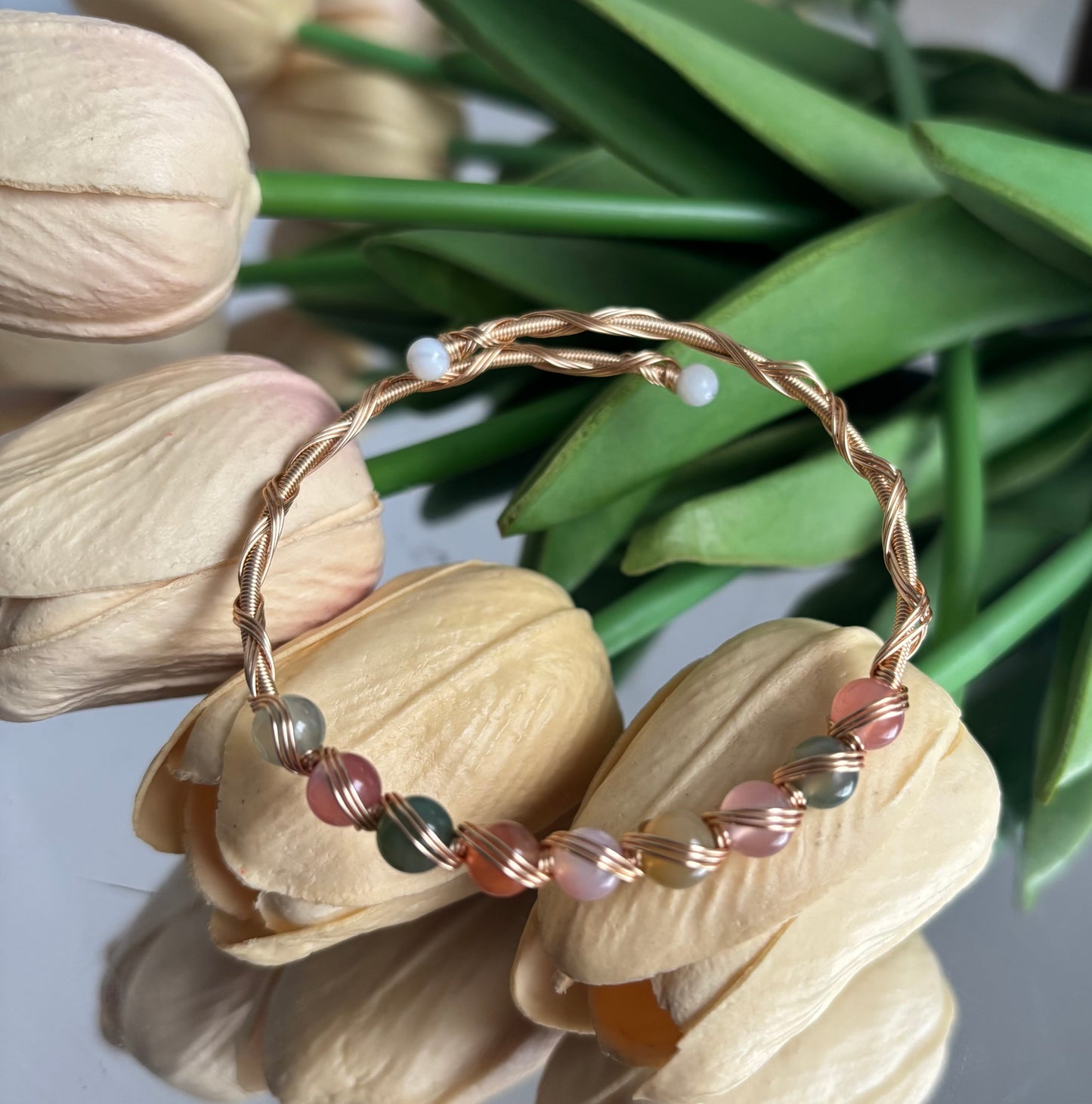 Yan Yuan Agate soft bangle