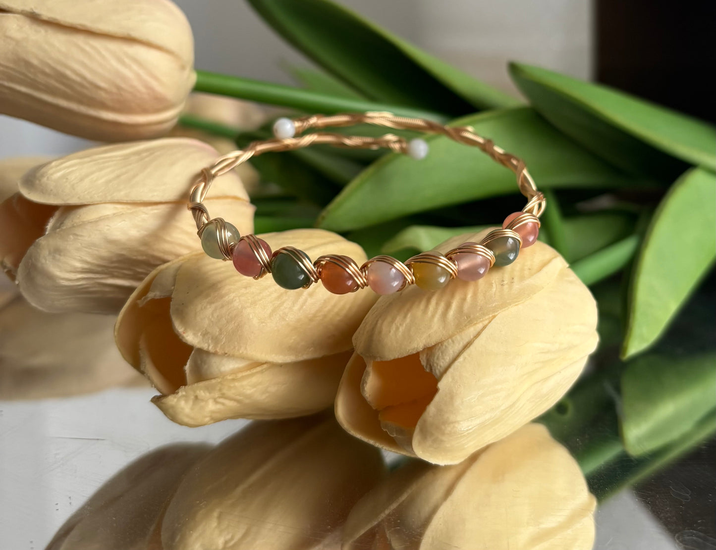 Yan Yuan Agate soft bangle