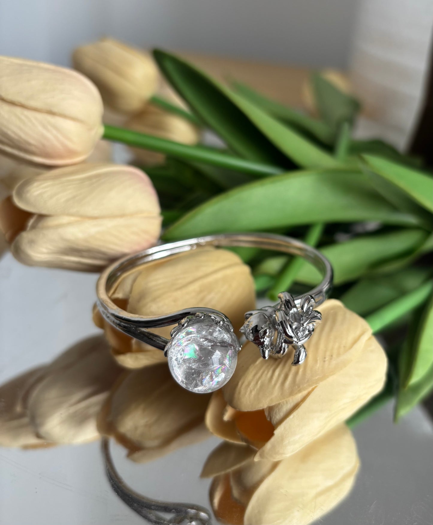 Crackle Clear  Bangle