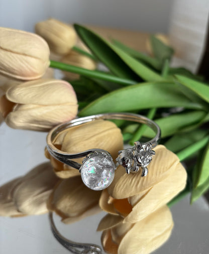 Crackle Clear  Bangle