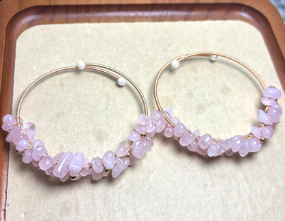 Rose Quartz Soft Bangle