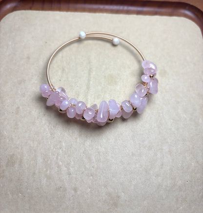 Rose Quartz Soft Bangle